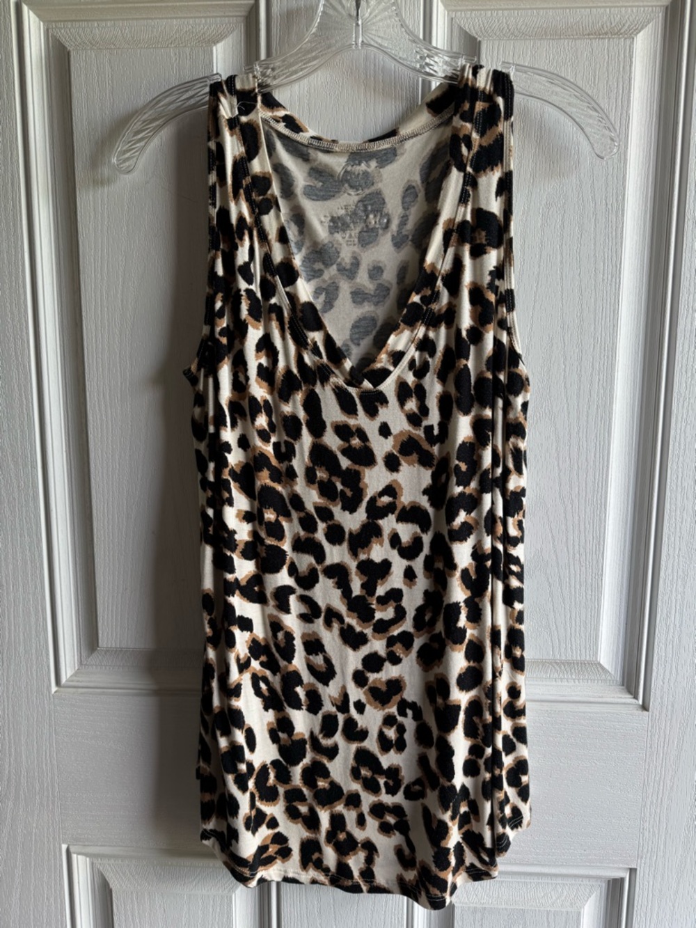 Leopard Print V-Neck Tank